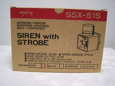 Amseco ssx-51S sirens strobes flashing lights