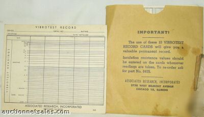 Associated research vibrotest mecoh test meter 201