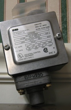 Barksdale E1H-H250 pneumatic pressure switch 