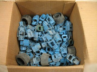 Box of 100+ t&b plastic bushing fittings wire cable