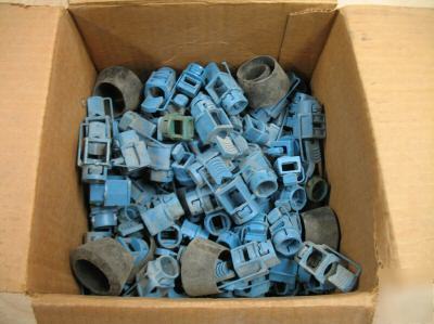 Box of 100+ t&b plastic bushing fittings wire cable