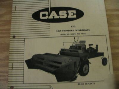 Case 650 windrower parts catalog manual