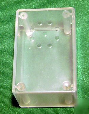 Clear plastic electronic project box case enclosure