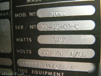 Delta design 3020 handler thermal control unit