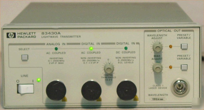 Hp lightwave transmitter 83430A