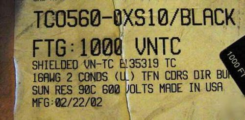 New CAT5 cable- 1000'- -instrumentation cable-no res