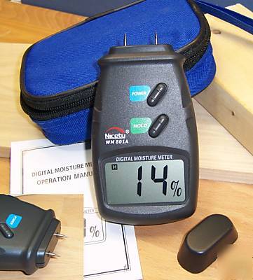New digital moisture meter wood firewood damp 2-pin 
