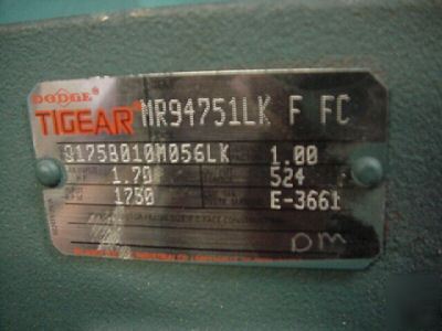 New dodge rockwell tigear reducer gearbox 10:1 ratio