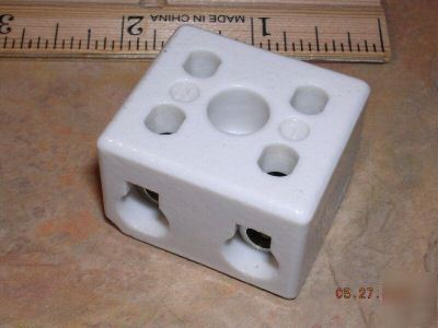 New high temperature ceramic terminal block 2 pole 