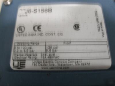 New united electric controls J6-S156B pressure switch 