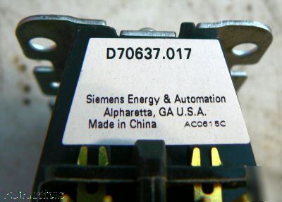 Siemens 45EG20AJ definite purpose contactor w coil 