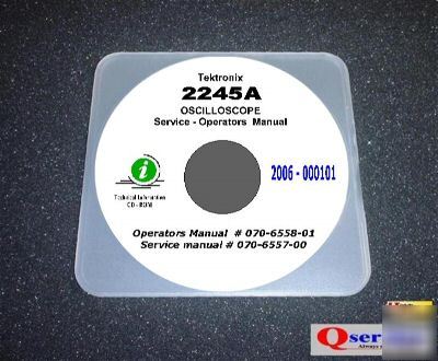 Tektronix tek 2245A service + operators manuals cd