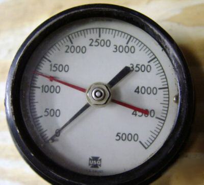 U.s.gauge 5000 psi pressure gauge 3