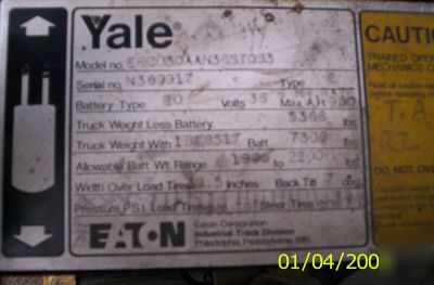 Yale forklift/lifttruck elec works great no 