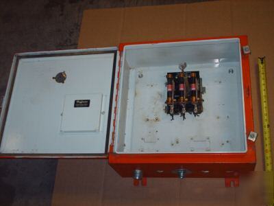  hoffman 20X20 X8 electrical enclosure box ge fused dis