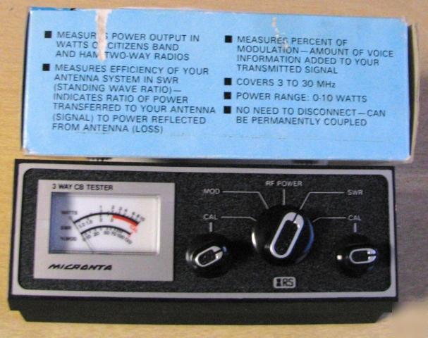 3 way cb tester radio shack micronta