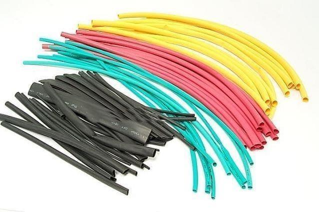 60 pc kit heat shrink tubing 4 colors 6 sizes 45 feet