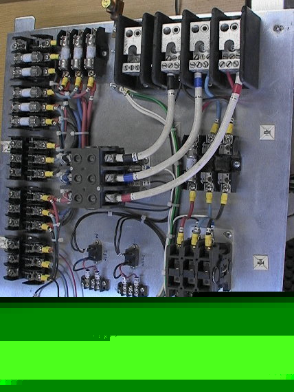 Electrical power panel 3-pole 2 relays 25 fuse holder +