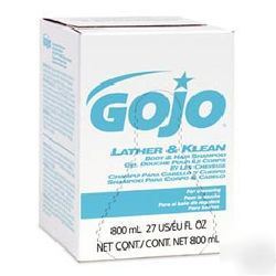 Gojo lather & klean body hair shampoo refil goj 9126-12