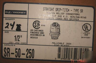 New -box of 25 oz gedney-neer sr-50-250 connectors