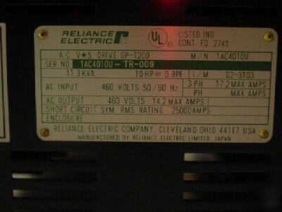 Reliance electric - ac inverter drive - model# 1AC4010U