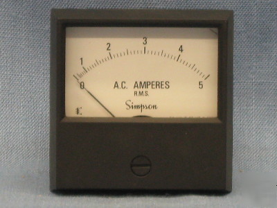 Simpson 0-5 ac amp meter 17668 2152 55F5275