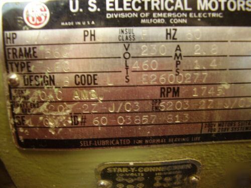 Syncrogear 30.8:1 @1750RPM, 3 ph,3/4 hp reducer w/motor