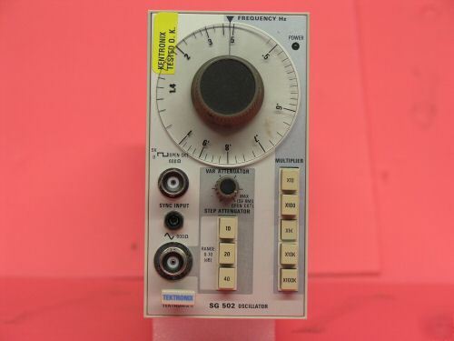 Tektronix SG502 oscillator plug-in. 5HZ to 500KHZ.