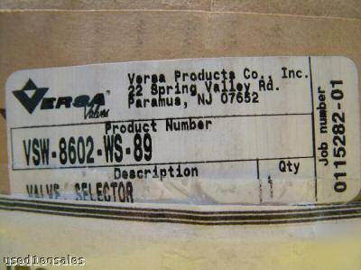 Versa water 3-way air operation valve vsw-8602-ws-89