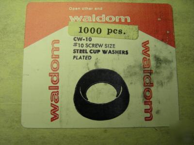 Waldom steel cup washers plated #10 screw size