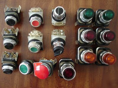 15-allen bradley push buttons, and switches 
