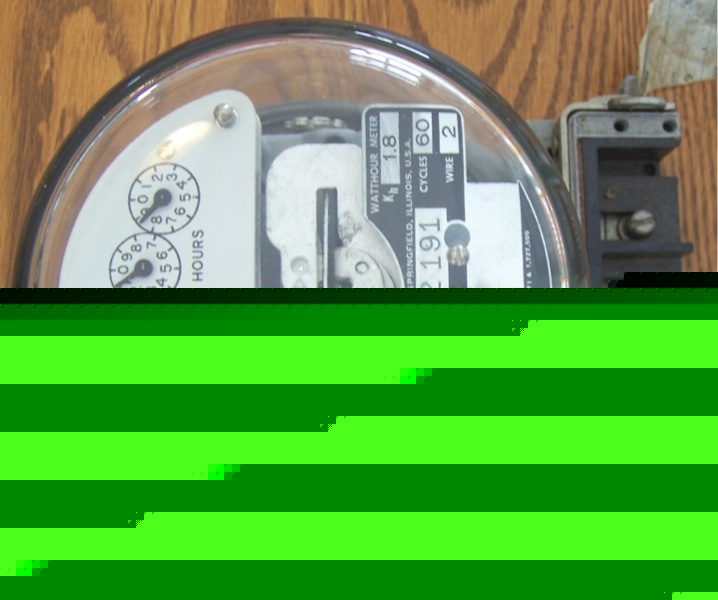 1940's kilowatt electric meter sangamo, il