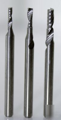 3 end mills 1-flutes center cutting Ã¸-1/8