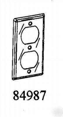 Handy box duplex receptacle cover