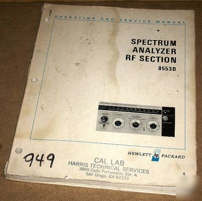 Hp agilent 8553B operation & service manual 