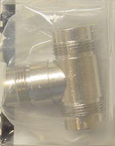 Lot of 5 twin ax tee connectors 3-way female all colp t