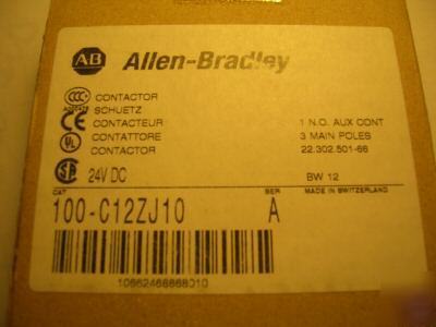 New allen bradley 100-C12ZJ10 ser.a in factory box 