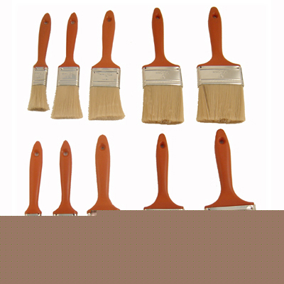 Polyester paint brush 10PCS/plastic hdl./halfpouch