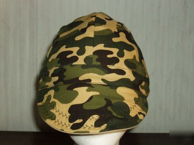 Welding cap in green camo