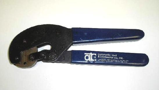 Atcc 7 bnc coax center pin / ferrule crimper us made gc