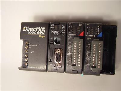 Koyo direct logic 205 modular plc w/modules cpu, in/out