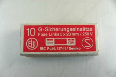 Lot 39 fuse links g-sicherungseinsatze 5 x 20 mm 1.6A 