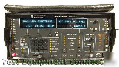 Ttc 6000 /6001/6002/6003/6004 communications analzer