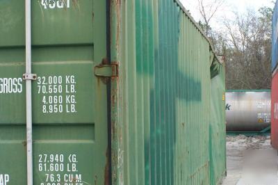 Used 20' or 40' shipping containers - damaged