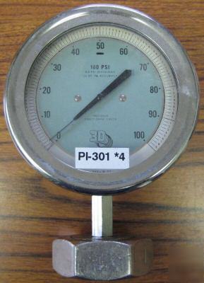 3D precision direct drive test gauge 100 psi 1/4% accur