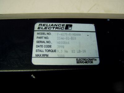 Allen bradley reliance ac servo motor f-4075-r-H04AA