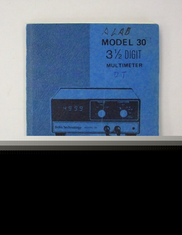Data technology corporation model 30 operation manual