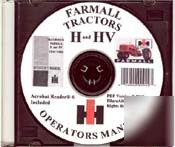 Farmall h & hv tractor owners manual