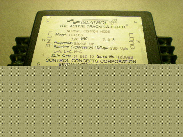 Islatrol ic+105 or 1-105 active tracking noise filter