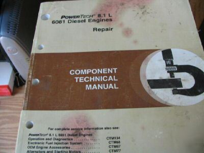 John deere 8.1 l 6081 engine component technical manual